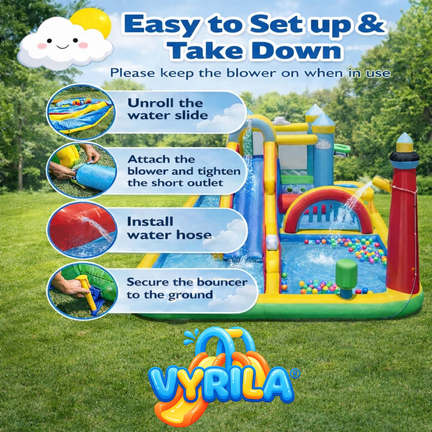 AquaBounce Inflatable Water Slide